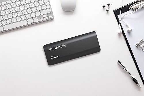 Miniatura 2 de Timetec SSD externo portátil de 1 TB USB3.2 Gen2 tipo C hasta 550 MBs Mini unidad externa de estado sólido de aluminio ultraligero con cable USB C a