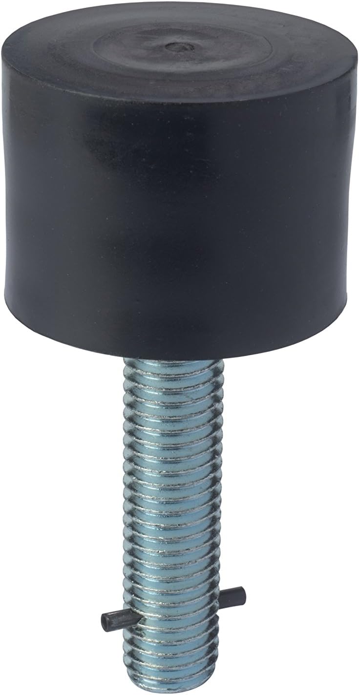 Rockwood 466 Molded Heavy Duty Door Stop, 2" Depth x 1-1/2" Height, Black Finish