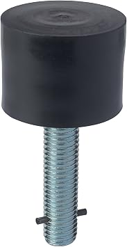Rockwood 466 Molded Heavy Duty Door Stop, 2" Depth x 1-1/2" Height, Black Finish