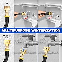 Vista 2 de RV Winterizing kit & Sprinkler Blowout Adapter with shut off valve Air compressor Quick-Connect plug garden hose Water Blow Out Fitting for