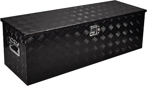 Miniatura 16 de Caja de herramientas de aluminio resistente de 39 pulgadas, caja de herramientas para cama de camión, automóvil, para exteriores, caja de