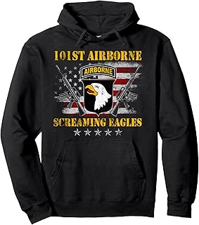 U.S Army 101st Airborne Division Veteran Screaming Eagle Pullover Hoodie