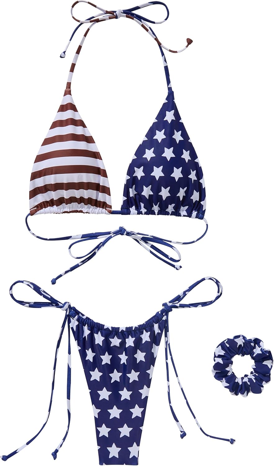 SUUKSESS Women String Bikini Set Tie Side Thong Sexy Halter Swimsuits 2 Pieces - Image 2