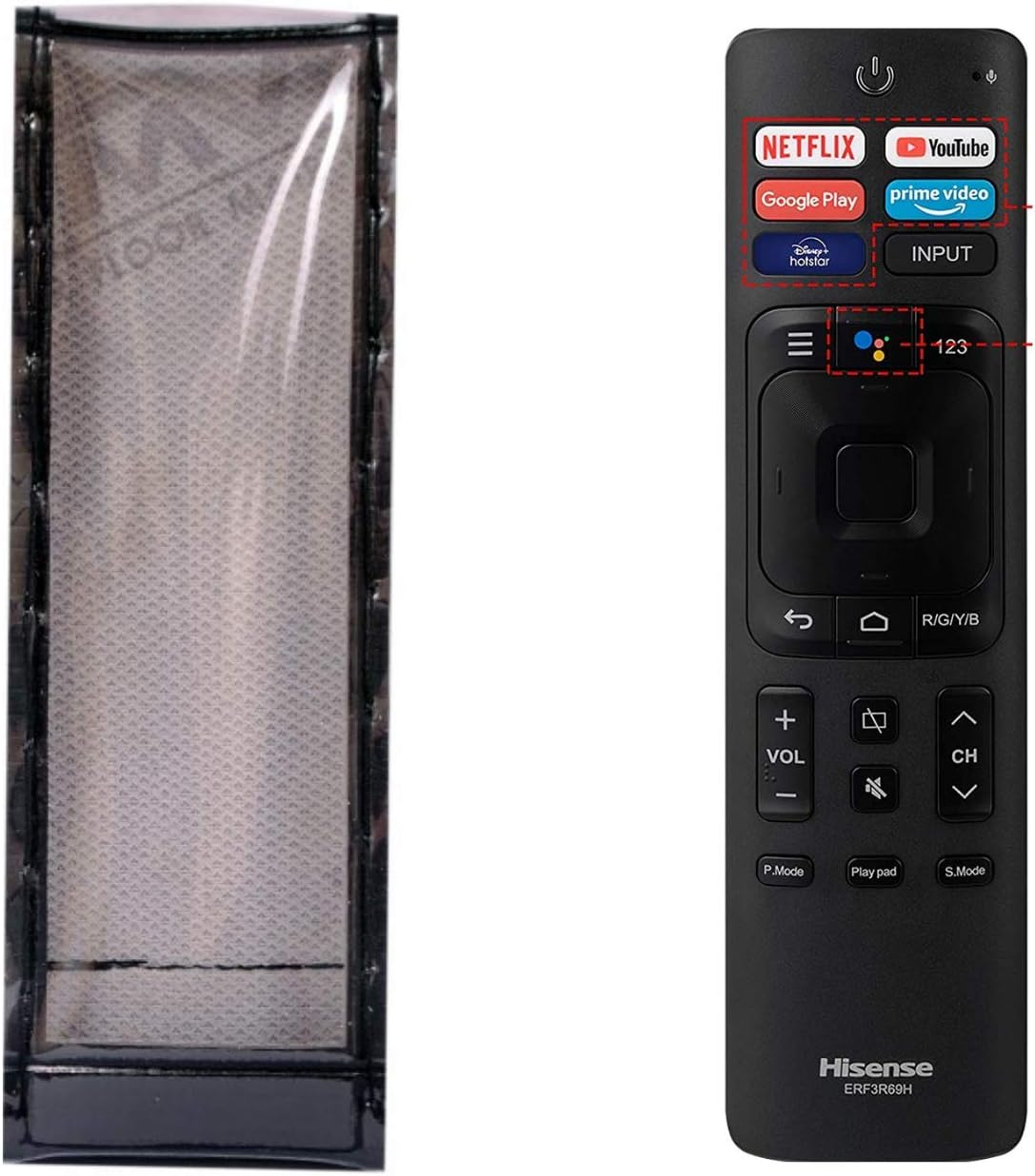 Protective Cover for HISENSE Smart Android LED TV Remote Control,PU Leather Cover Holder (Before Placing Order,Please Check The Product Dimensions)