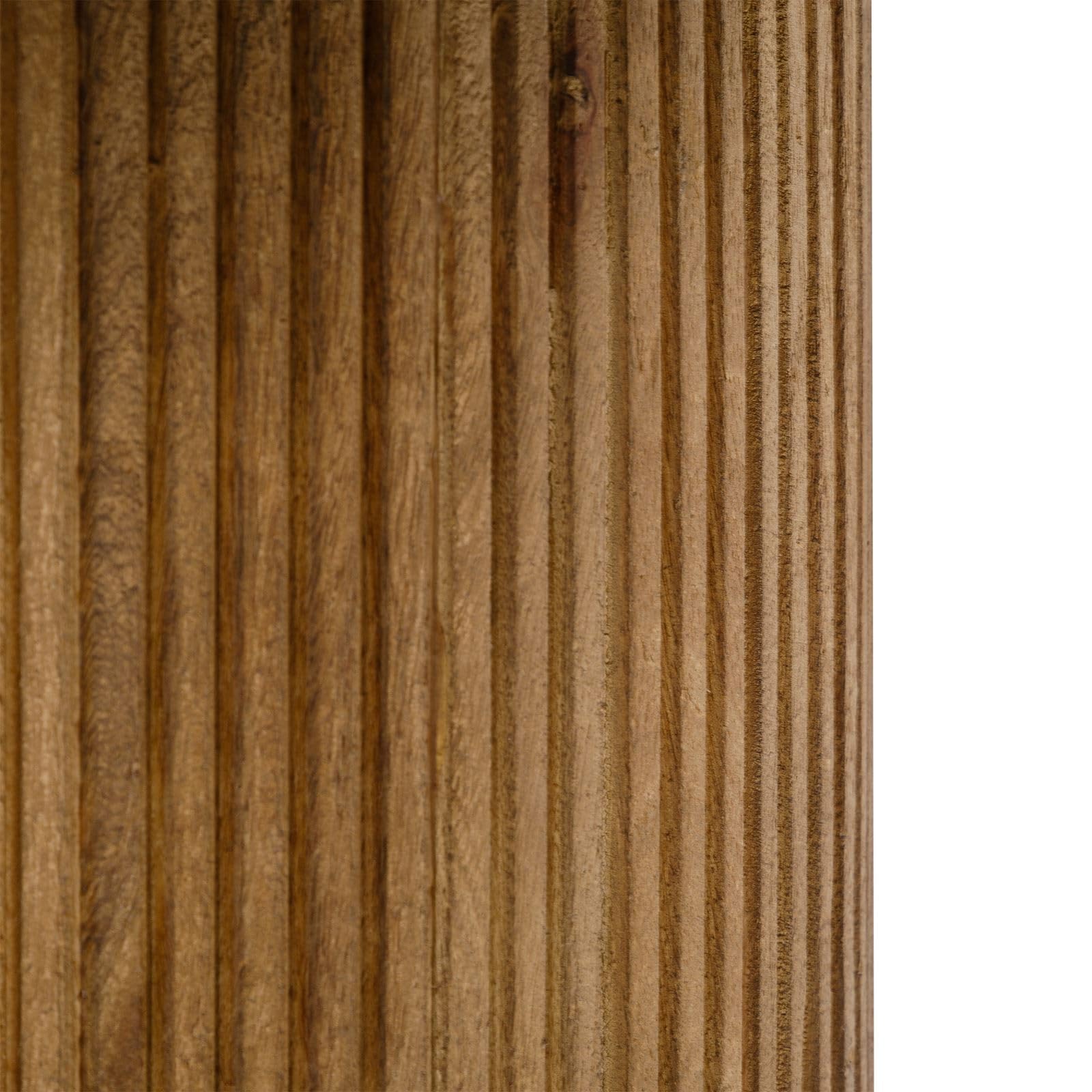 IDIMEX Couchtischset NARMADA/Mandi mit Tischplatte aus Travertin, Braun/Beige - Runder Beistelltisch im 2er Set, rundes Holzgestell aus Mangoholz, Wohnzimmertisch, Coffee Table