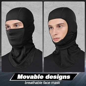 【IMPORT】Tousled balaclava BLACK Seamless Balaclava in Black | Motorcycle Clothing
