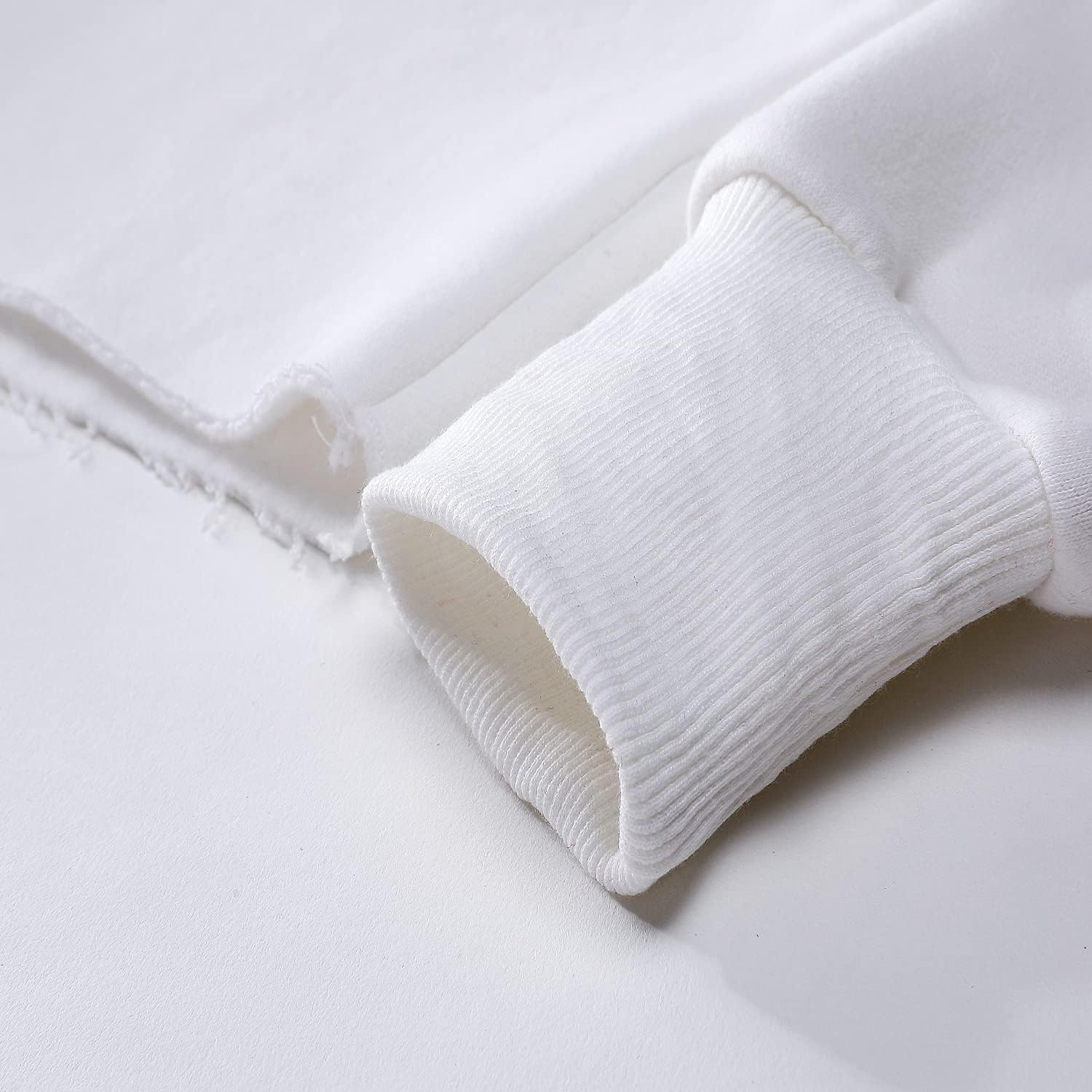 Women's Cropped Hoodie Fleece Long Sleeve Pullover Cut Off Hood Sweatshirt - Image 5