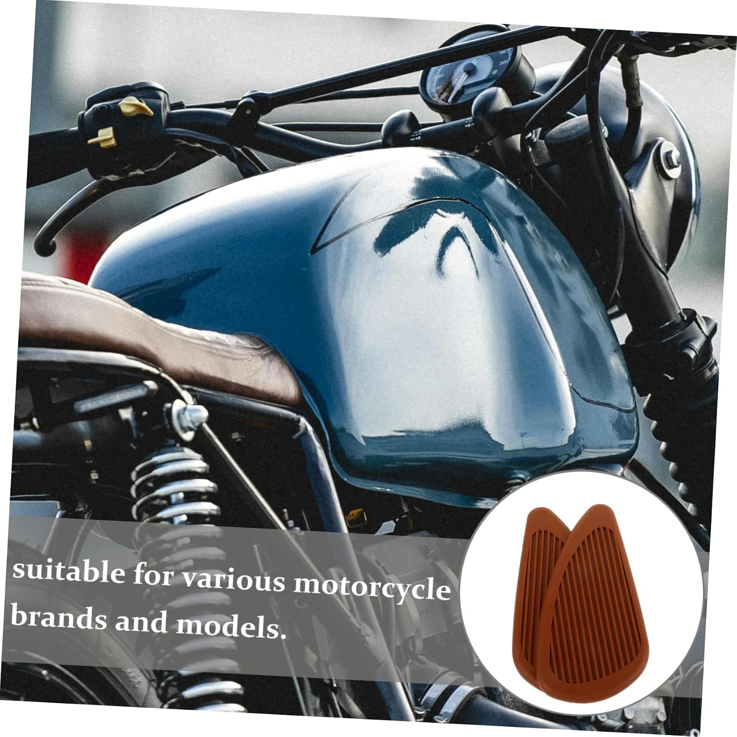 MAGICLULU Motorcycle Gas Tank Pad Stickers 1 Pair Anti-Slip Motorcycle Fuel Tank Decals for Vintage Bikes for Enhanced Grip and Protection