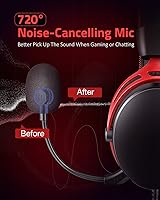 Vista 3 de G9400 Gaming Headset for PS4 PS5 PC Xbox One Controller Noise Cancelling Over Ear Headphones with Mic Bass Surround Sound Memory Earmuffs Wired