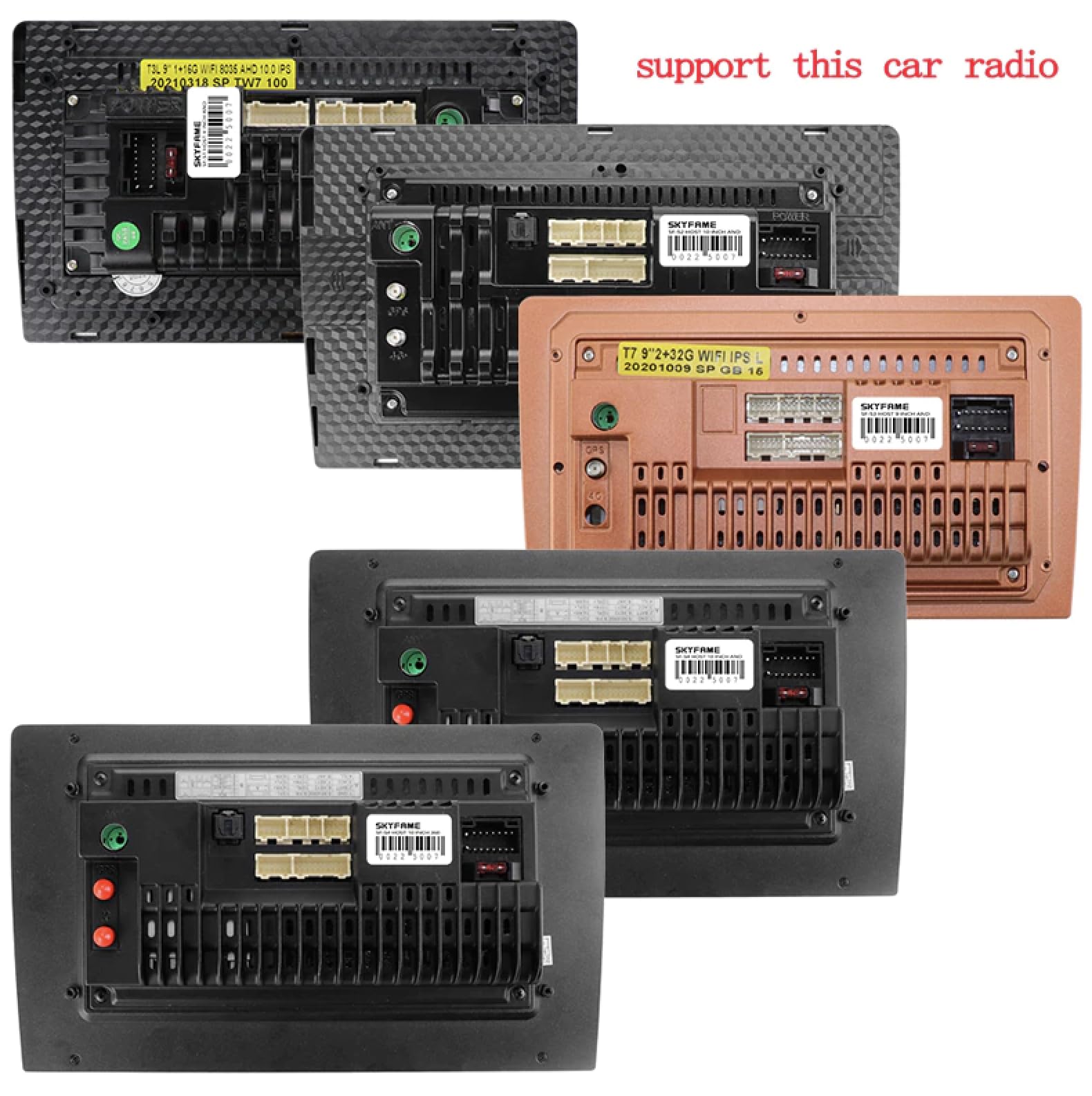 Sound Way - 9" Zoll Radio Blende Einbau Rahmen Adapter Einbauset kompatibel mit BMW 5er Series E39 / X5 E53