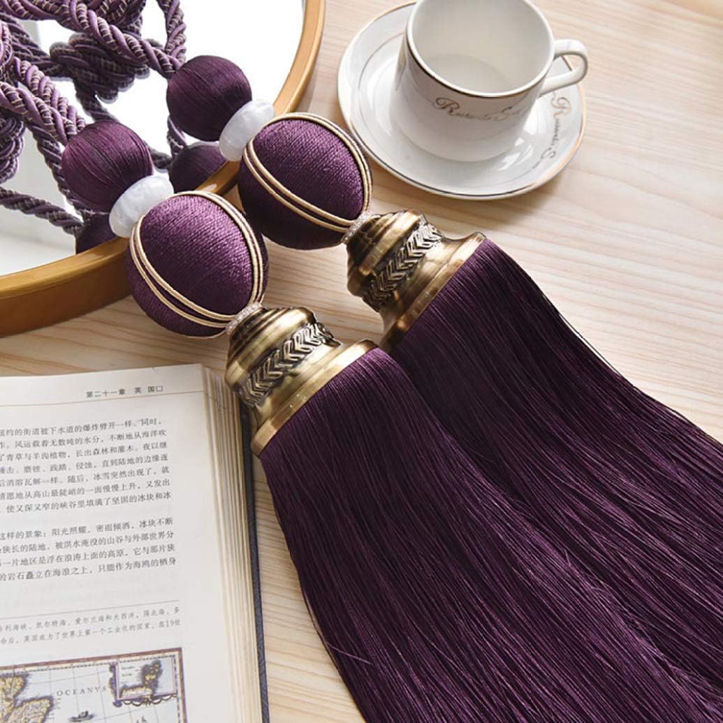 Curtain Ties for Drapes,European Retro Tassel Window Hanging Balls Exquisite Bead Decoration Drapery Holdback