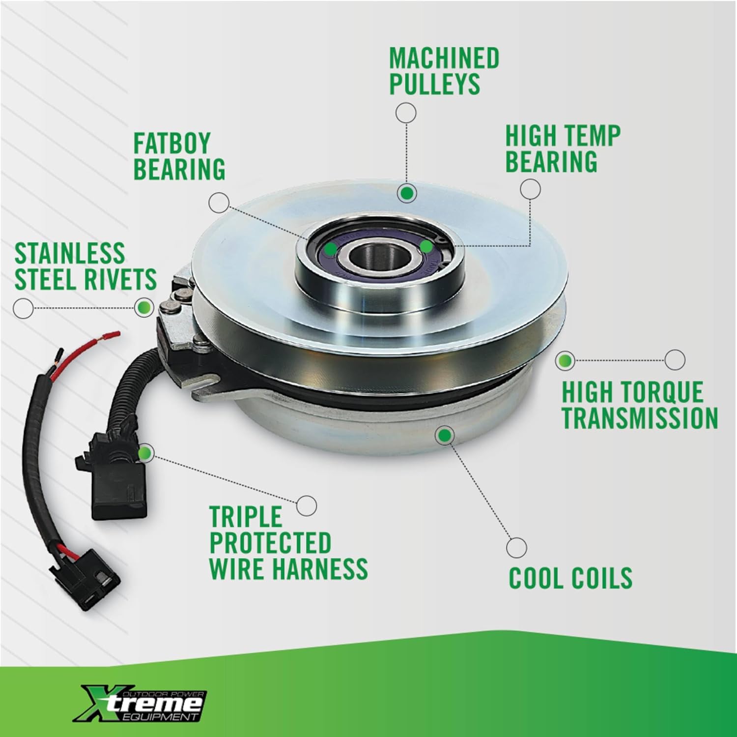 Xtreme Outdoor Power Equipment X0239 PTO Clutch Compatible with/Replacement for Exmark Lazer Z S, E and X Series, Serial No. 312,000 and Higher 109-9282, 116-1604, 116-1620, 5218-207