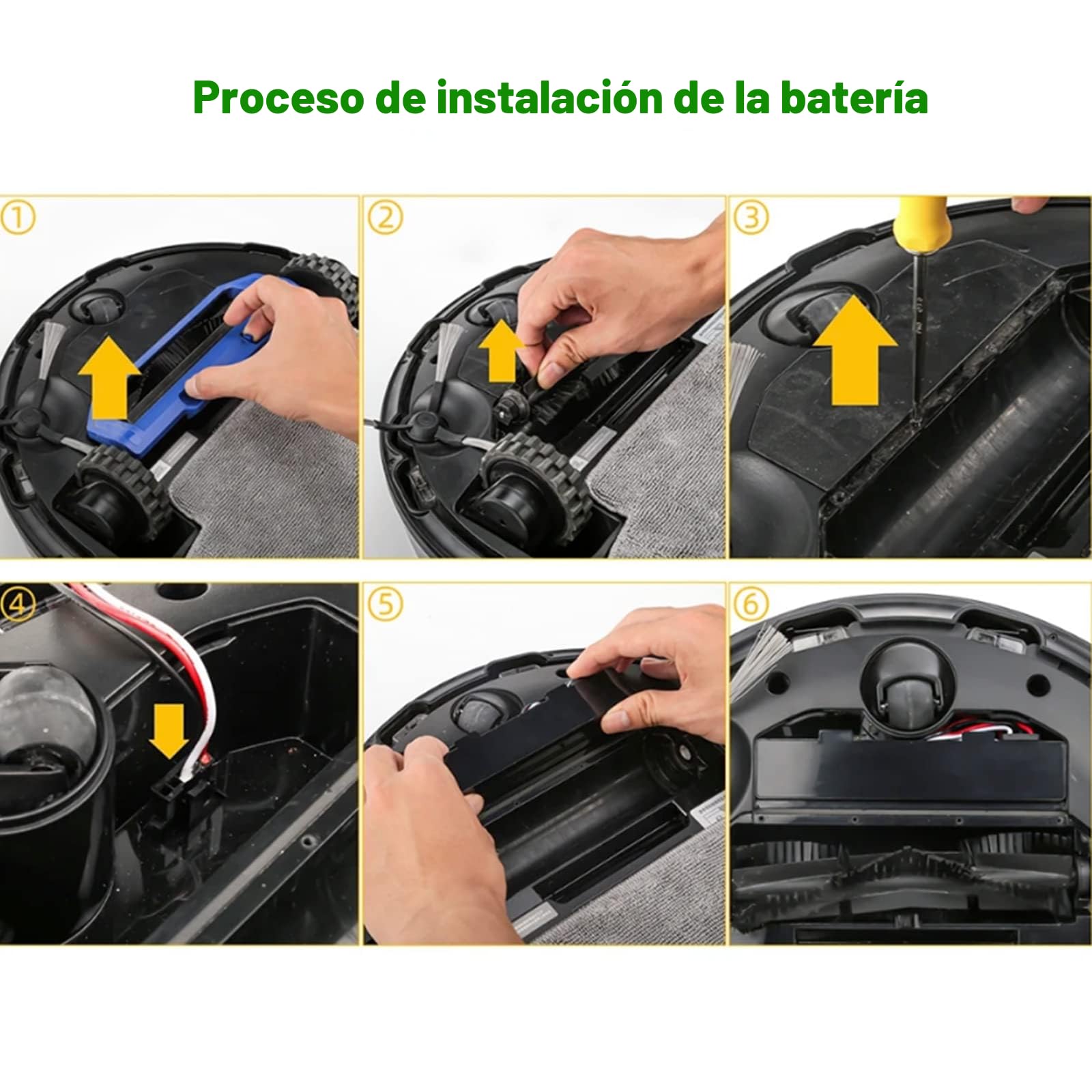 CITYORK 6200mAh 14,4V Batería de Repuesto para Xiaomi Mop 2S / Mop P/Mop Pro, Batería Compatible con Xiaomi Mijia STYTJ02YM / XMSTJQR2S Aspiradora Robot Batería