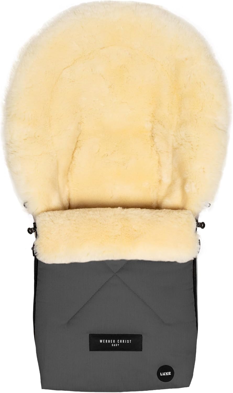 Werner Christ Baby Sheepskin footmuff Oslo Luxe for carrycot - Winter footmuff Made of Medical Fur (from 0 to 6 Months) for carrycot, Infant Carrier, Stroller