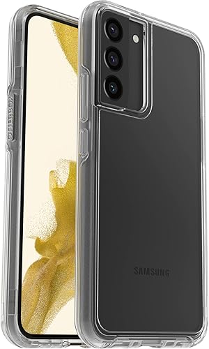 OtterBox Funda para Galaxy S22+ Symmetry Series, transparente, ultradelgada, compatible con carga inalámbrica, bordes elevados que protegen la
