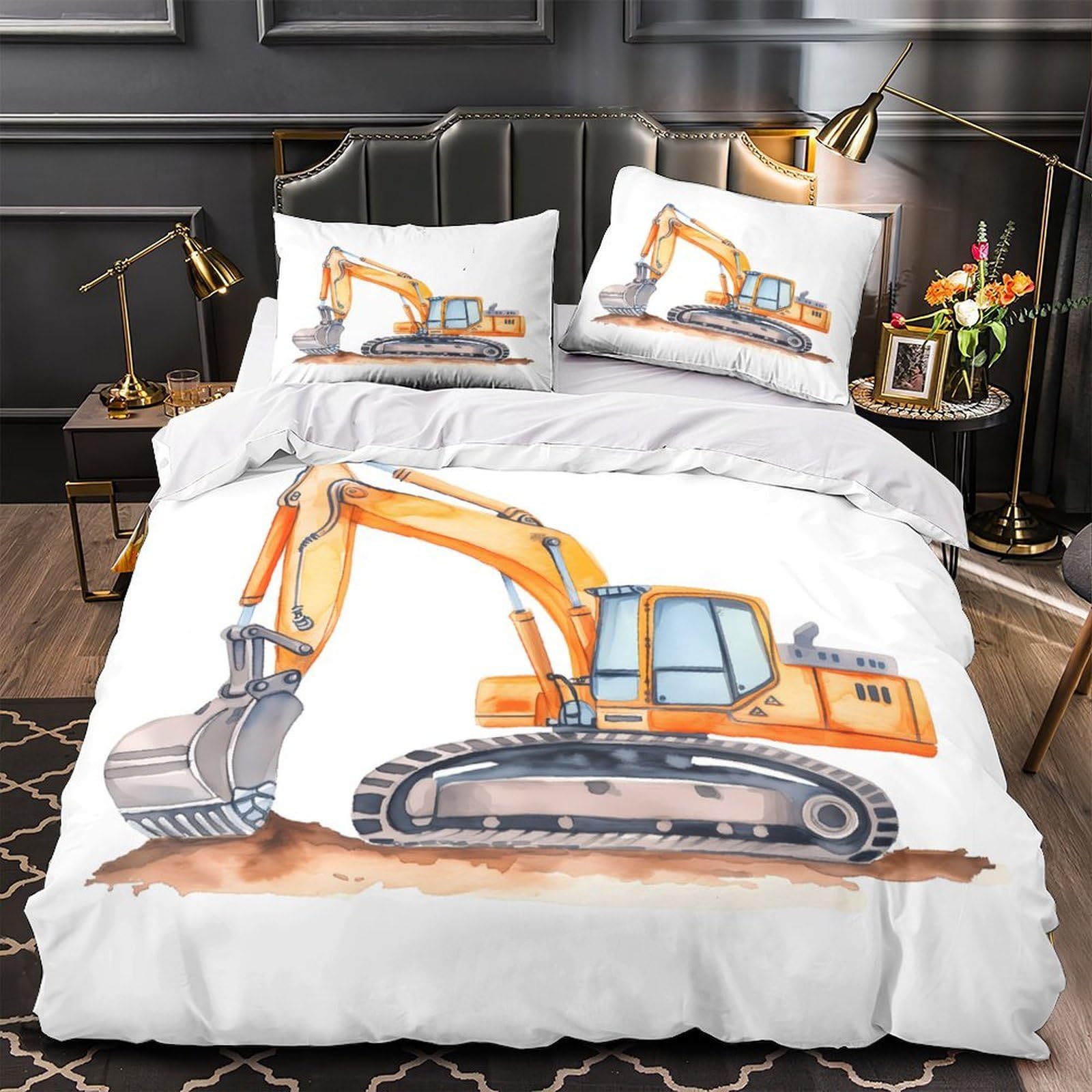 Housse de couette excavatrice 3D pour transformer la chambre des enfants et ados