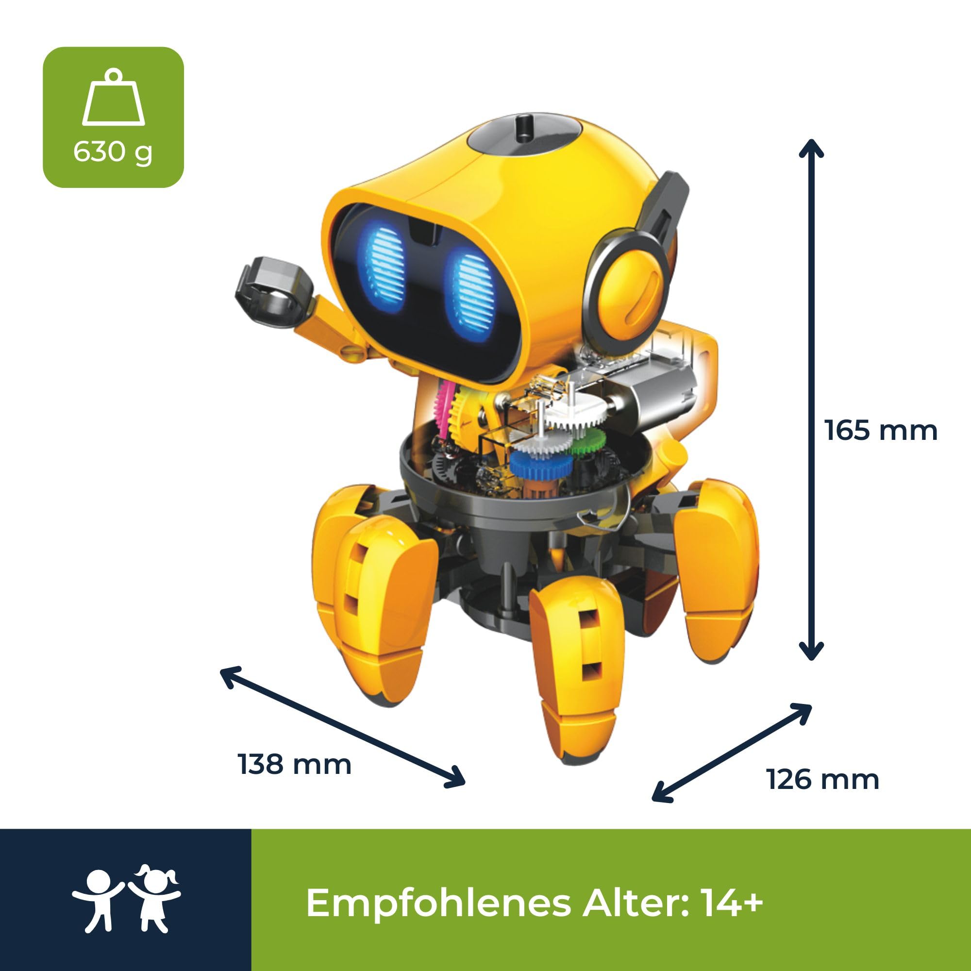 Velleman Roboter Bausatz Tobbie II, Elektronik Baukasten, intelligenter smart Roboter, lern Electric, Micro:bit, mini Roboter, ferngesteuertes Roboter, STEM, Mint