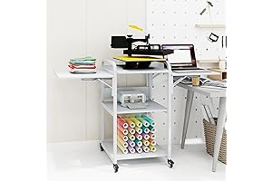 3-Tier Movable Heat Press Table with Storage: Unleash Your Sublimation Artistry