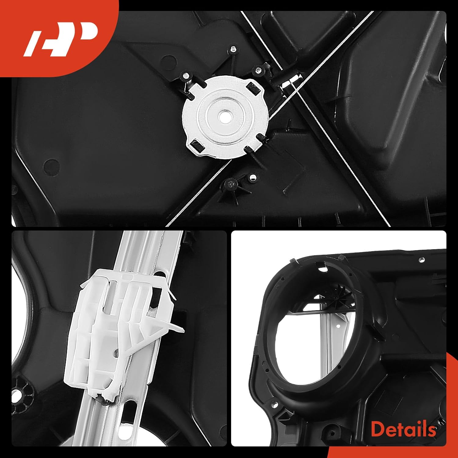 A-Premium Power Window Regulator Front Left Driver Side Compatible with Dodge Ram 1500 2009-2012 Ram 2500 2009-2010, Without Motor