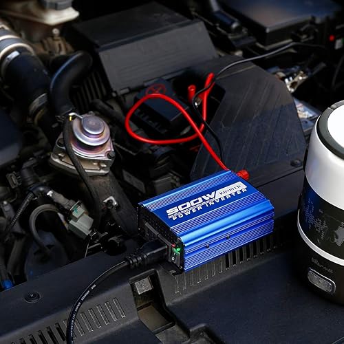 Miniatura 13 de Inversor de corriente de 3000 W, 12 V CC a 110 V CA, inversor de batería de coche con 4 salidas de CA/2 puertos USB, inversor de automóvil