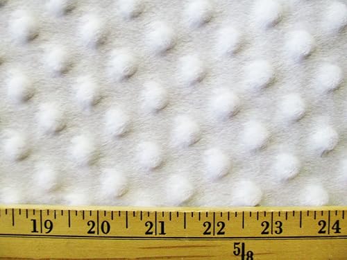 Miniatura 2 de Minky Dimple Dot - Tela blanca de 58 a 60 pulgadas por yarda