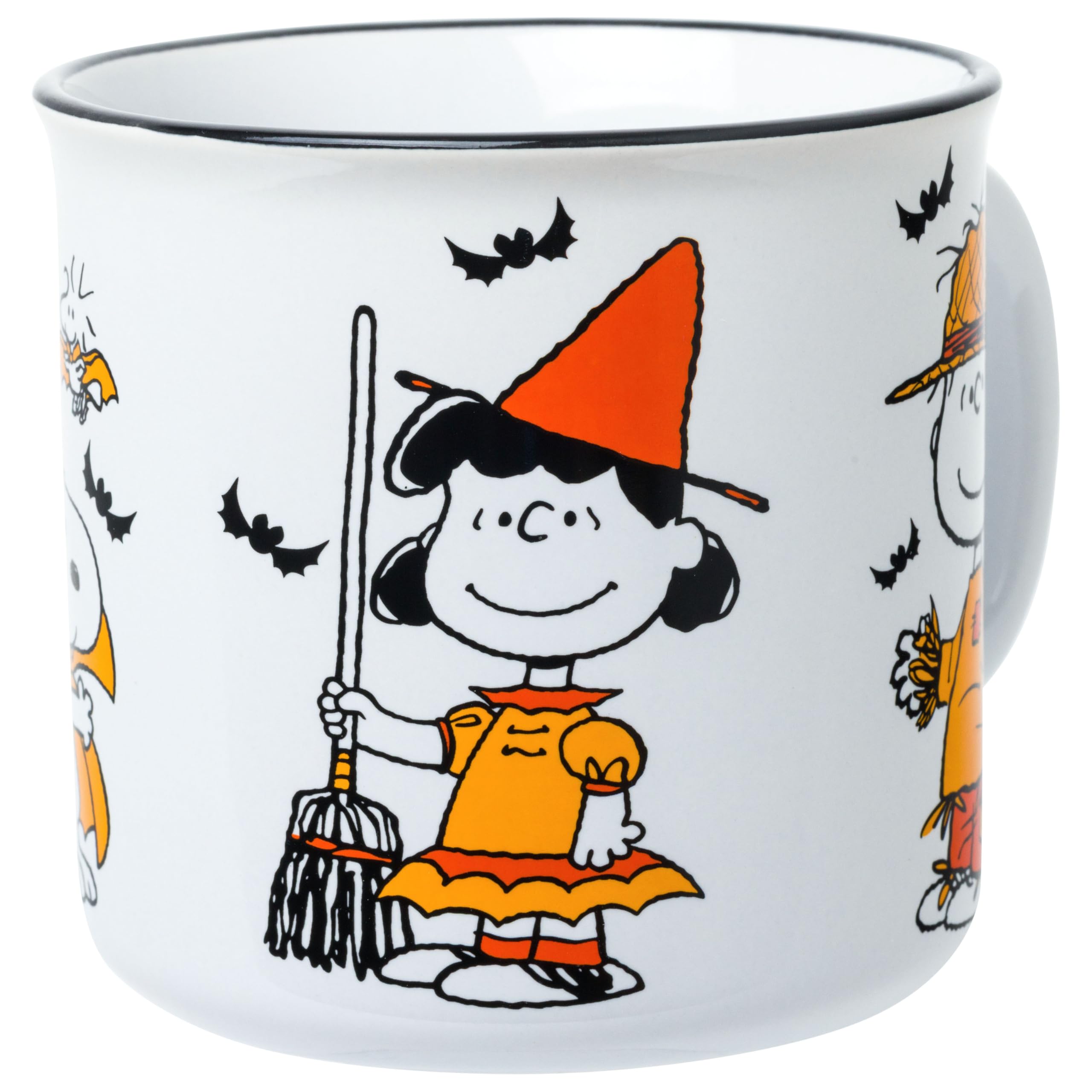 Silver Buffalo Peanuts Halloween Squad Costumes, Keramik Camper Tasse, 567 g | Charlie Brown, Snoopy, Woodstock, Lucy und Linus, 0,59 Liter