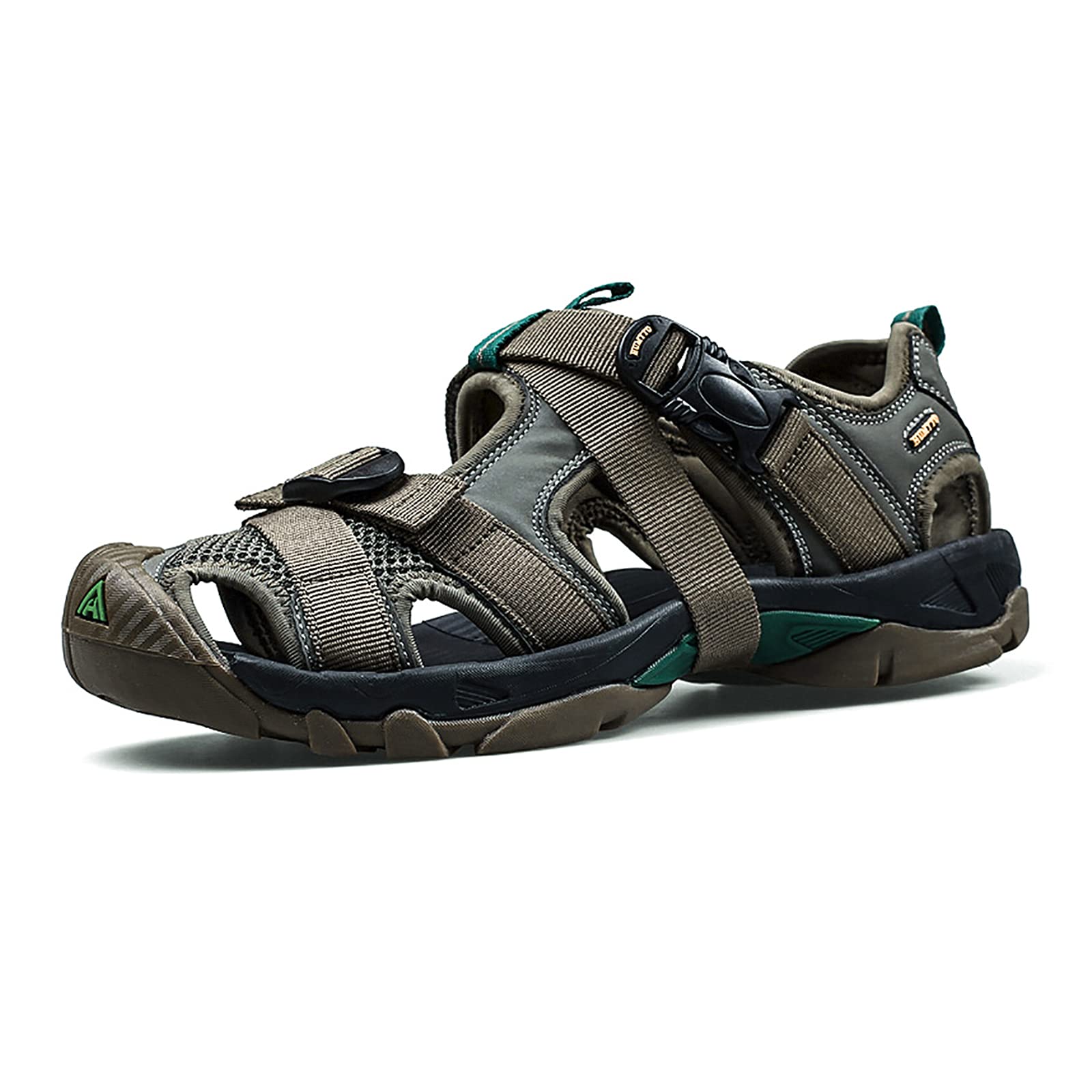 Buy HUMTTO Men's Outdoor Hiking Sandals Athletic Trail Sport Water Shoes  (Khaki, US7.5) Online at desertcartAngola