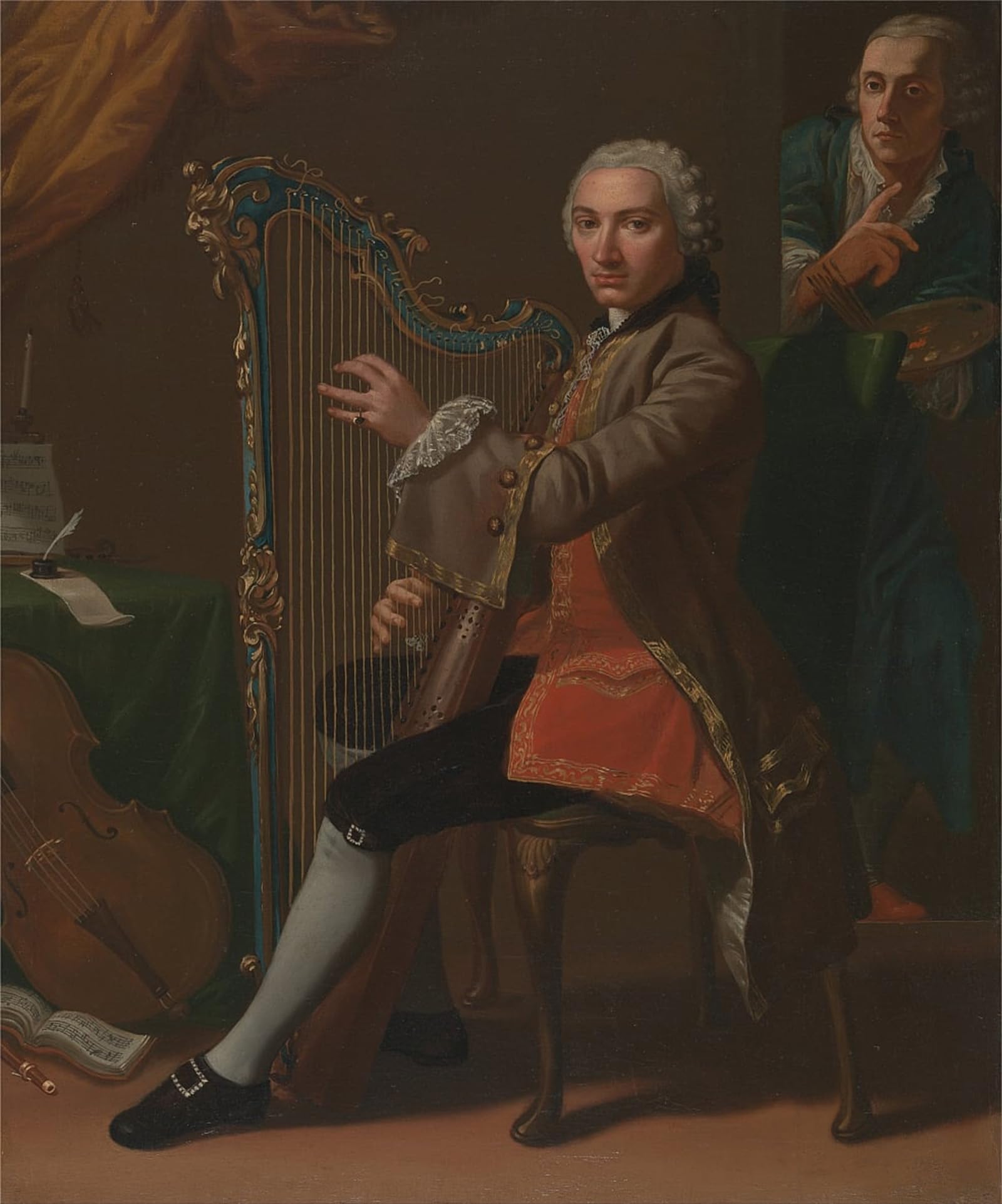 Artxlxxbn No Frame Famous Painting Canvas Artwork Graffiti Print Cristiano Giuseppe Lidarti And Battista Tempesti By Nathaniel Dance Holland Portrait Canvas Image For Home Decor 60X90cm