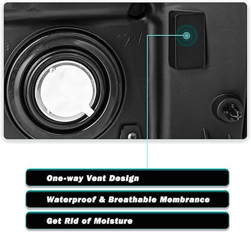 Miniatura 7 de Compatible con GMC Sierra 1500 2007-2013 07-14 GMC Sierra 2500 HD 3500 HD, OE, estilo de fábrica, carcasa cromada LH+RH y reflector ámbar