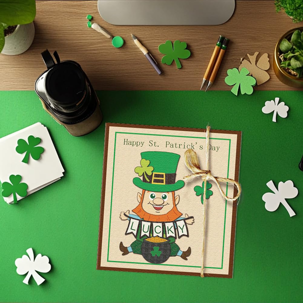DELORIGIN Saint Patrick Dwarf Dies Cuts Carbon Steel Cutting Dies Card Making Stencils Template for DIY Embossing Scrapbooking Craft Paper Saint Patrick's Day Greeting Card Gift Album Paper Decor - Image 3