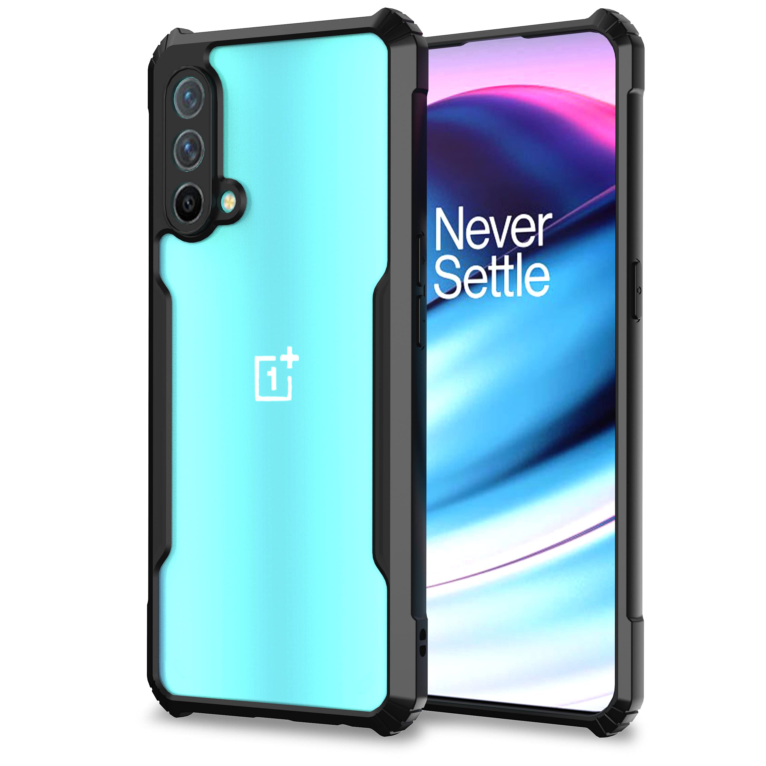 BOUNCEBACK Rubber Transparent Back Cover Case For Oneplus Nord Ce 5G 2021 - Charcoal Black (B099S9H1JP) Amazon Price History, Amazon Price Tracker