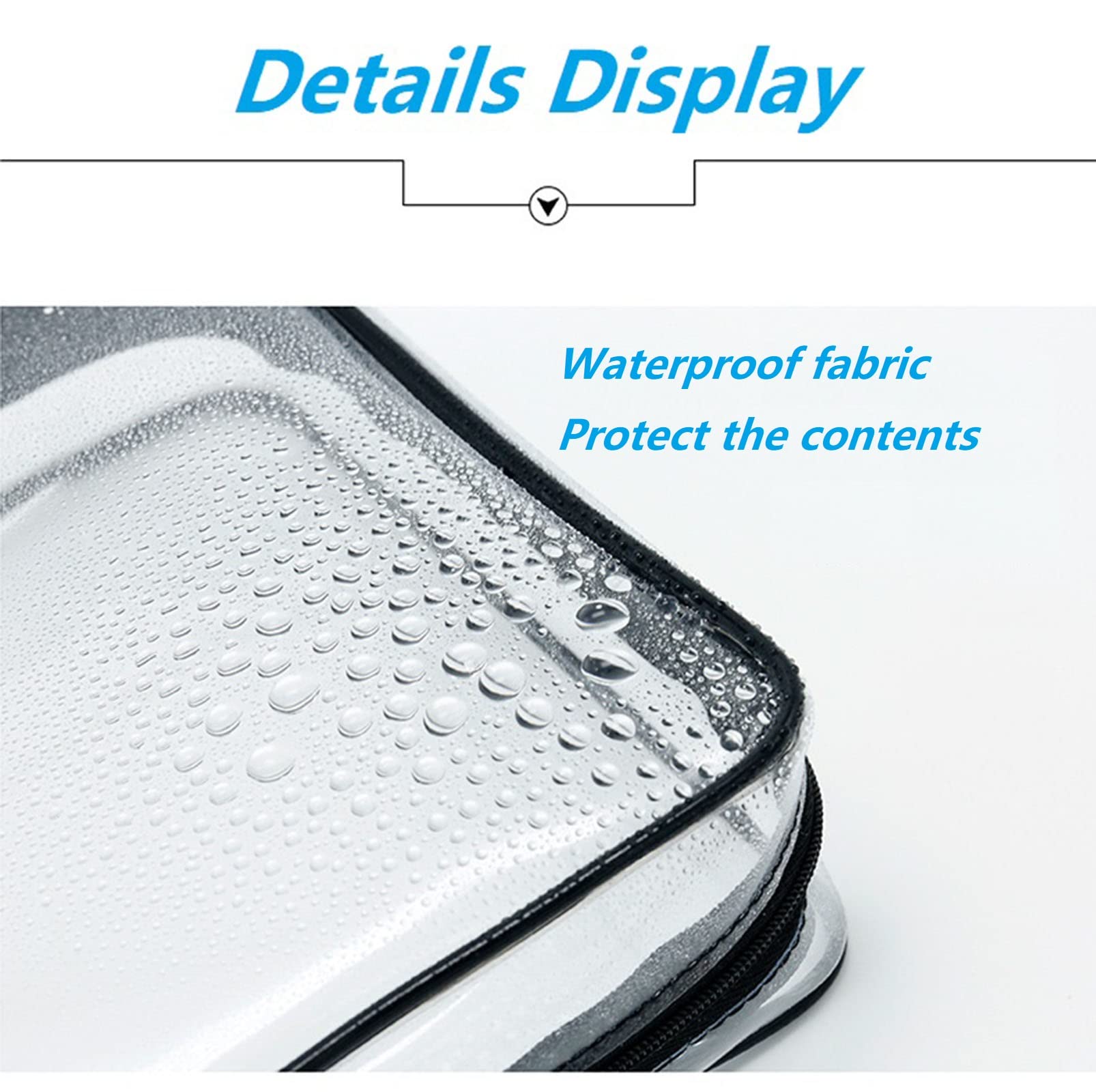 Clear Toiletry Bags, 2 Pcs Large Storage Makeup Bags Waterproof Transparent Cosmetic Gags for Travel — view 3