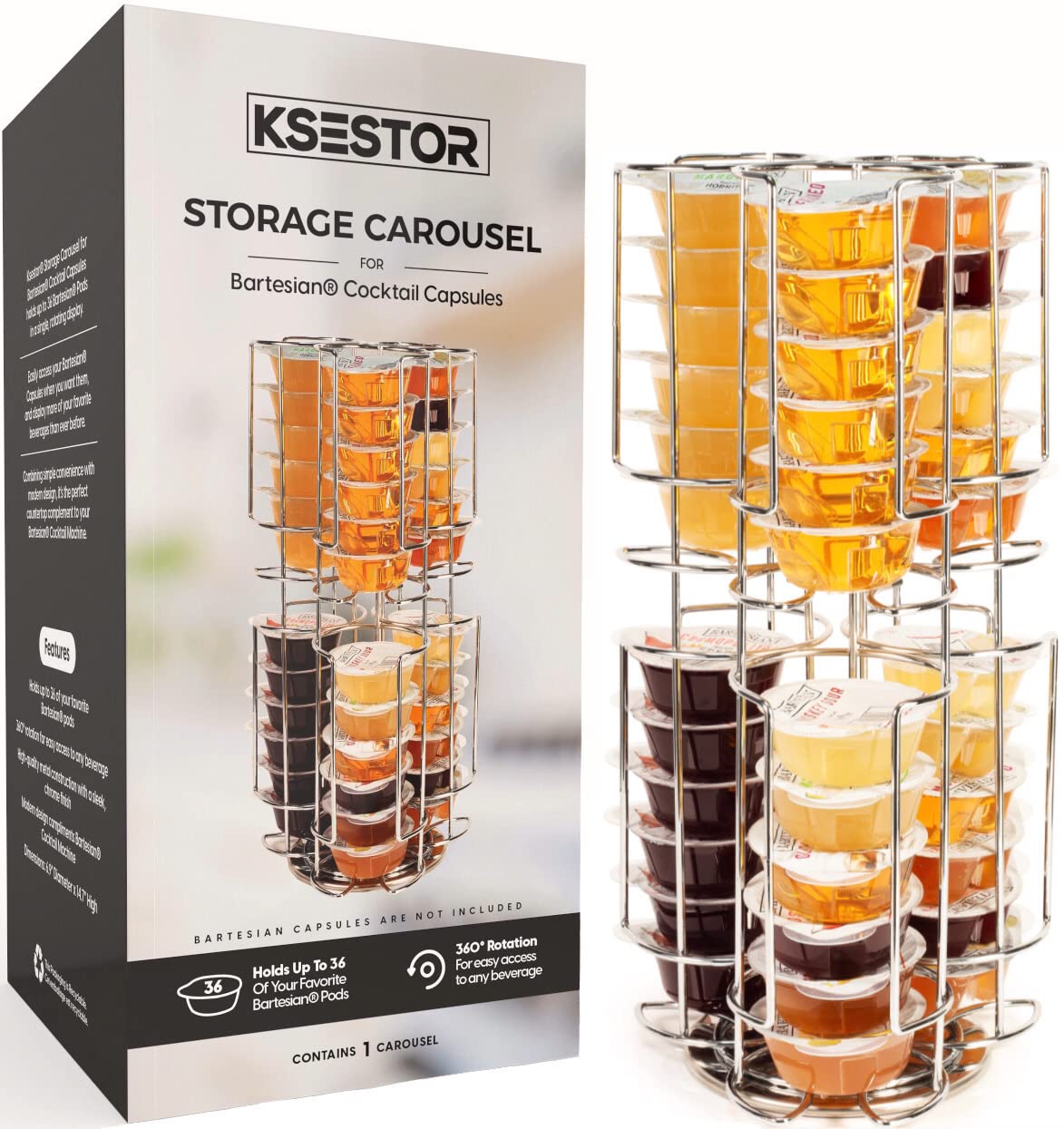 Buy Storage Carousel for Bartesian Cocktail Capsules by Ksestor Holds