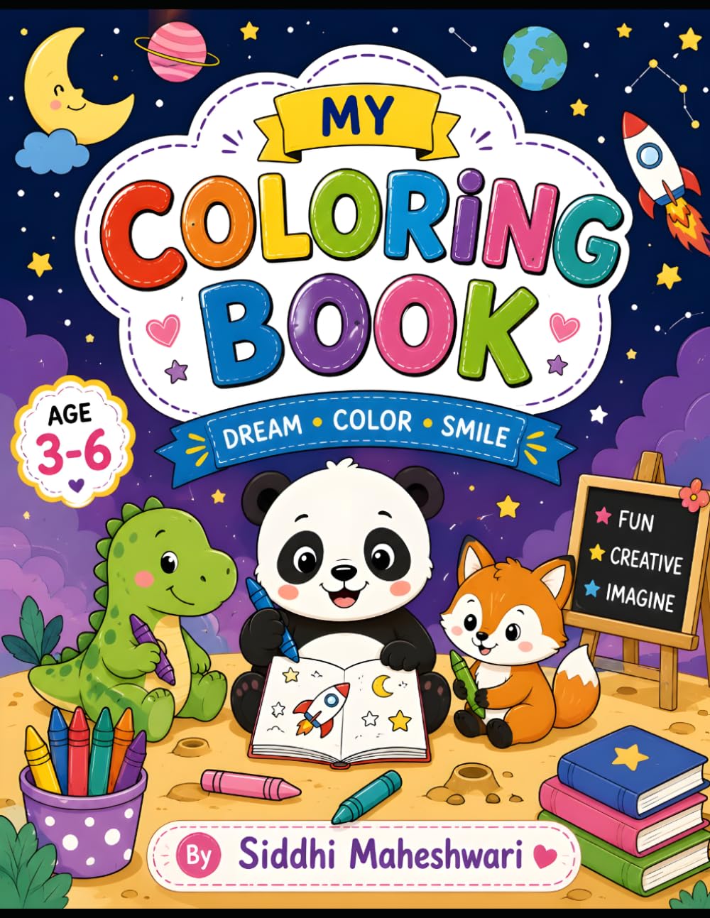 Cute Animal Coloring Book for Kids Ages 3-6: Fun and Easy Coloring Pages Featuring Adorable Animals for Toddlers, Preschoolers, and Kindergarten Kids