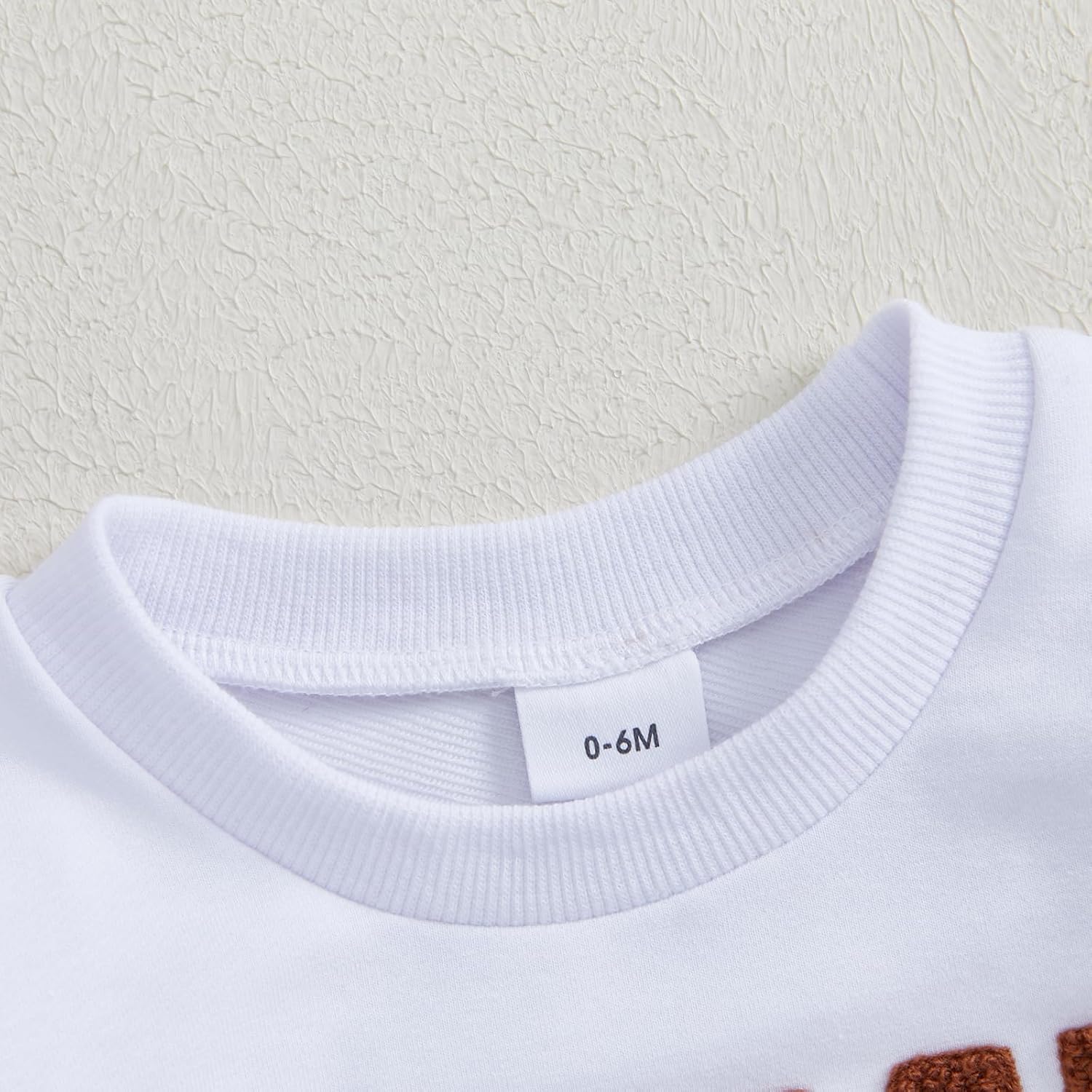 FYBITBO Toddler Baby Boy Girl Football Outfit Game Day Embroidery Sweatshirt Top Jogger Pants Set 2Pcs Fall Winter Clothes White 6-12 Months image 3 of 6 B0DGTLN7G4