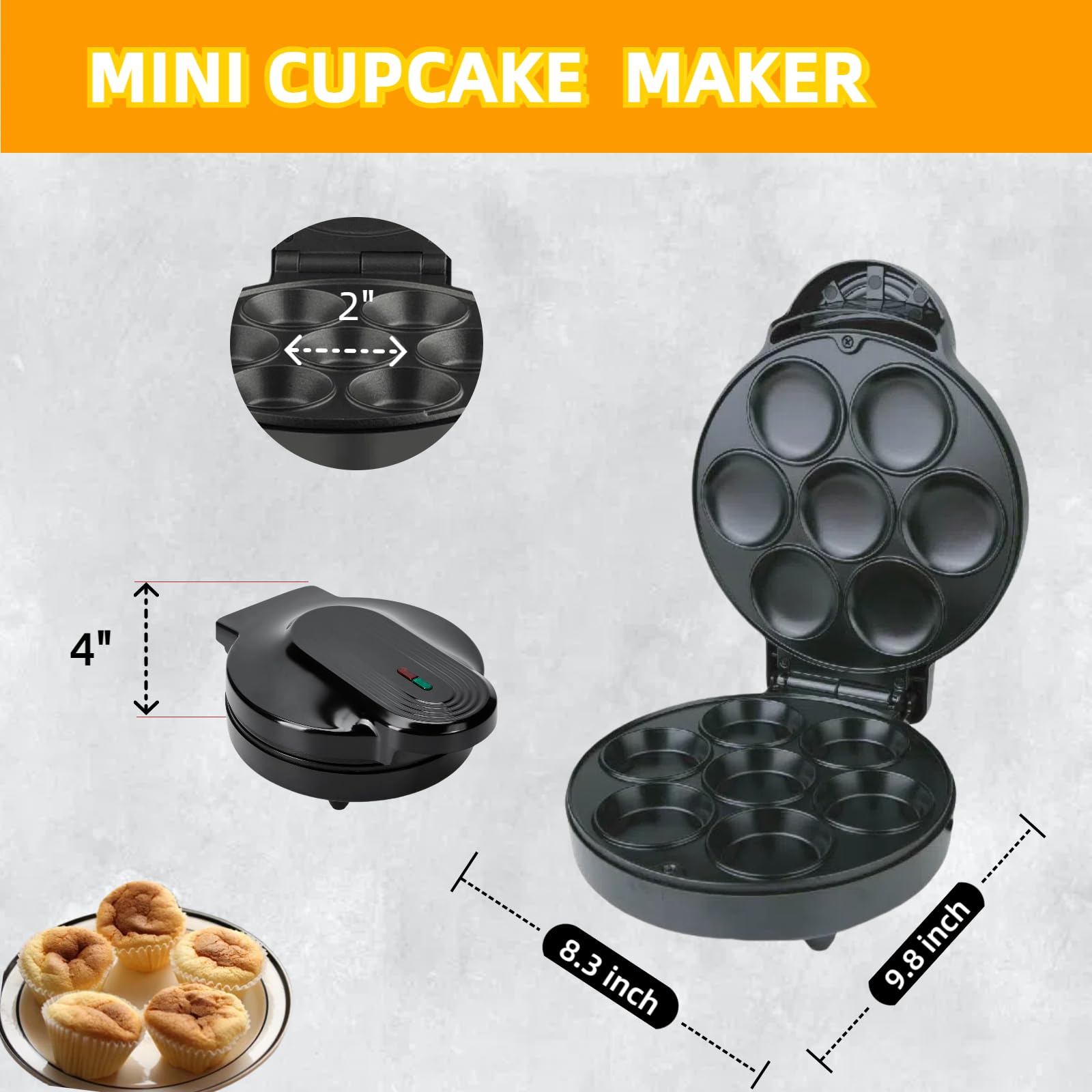 Lifeeverkeep Mini Stuffed Pancakes Maker, Cake Pop Maker With Nonstick Surface For Easy Cleaning - Great Holiday Gift