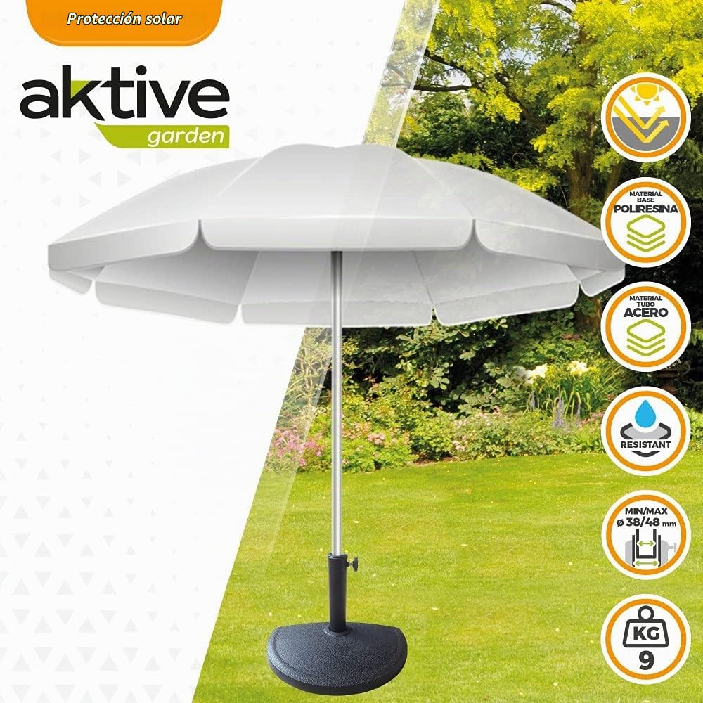 AKTIVE Soporte Parasol semicircular Resina 38-48 Garden
