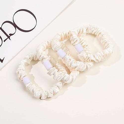 Miniatura 3 de Ivyu Lazos para el cabello de satén, pequeños coleteros para mujeres, accesorios para el cabello grueso y fino, lindo, suave, antideslizante,