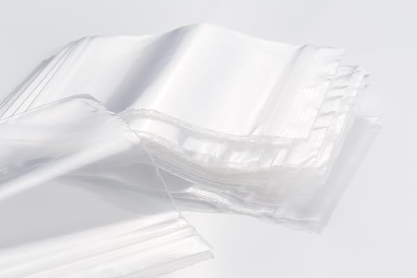 Sachets Zip transparent - Lot de 100 - épaisseur 50 microns - tailles au choix (70mm x 100mm) - 1