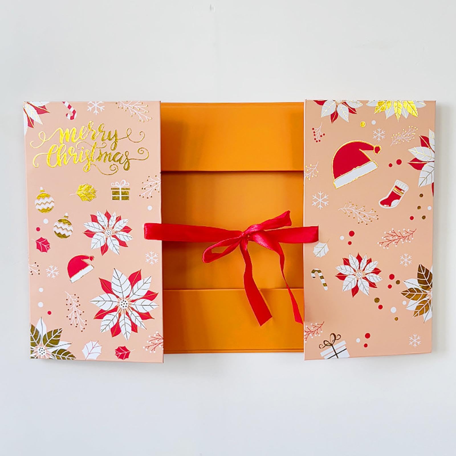 Sharplace Calendario ’avvento Scatole Regalo Vuote per Creare Decorazioni Natalizie Confezioni in Carta Robusta 24 Giorni da Riempire per Bambini Adulti, Giallo dorato