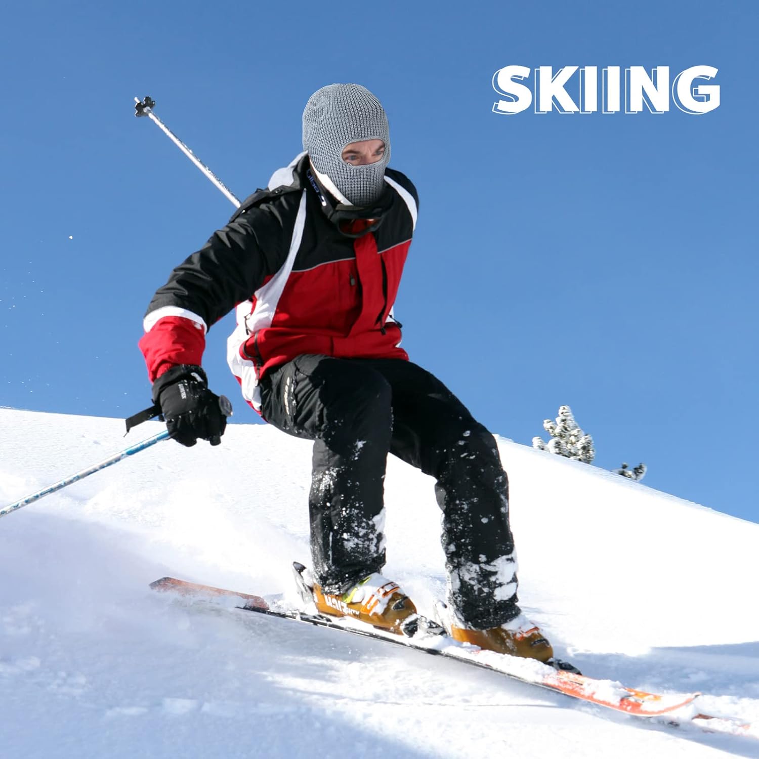 EBOOT Knitted Full Face Cover Knit Winter Ski Balaclava Ski Mask Beanie Face Mask One Hole Headwear - Image 4