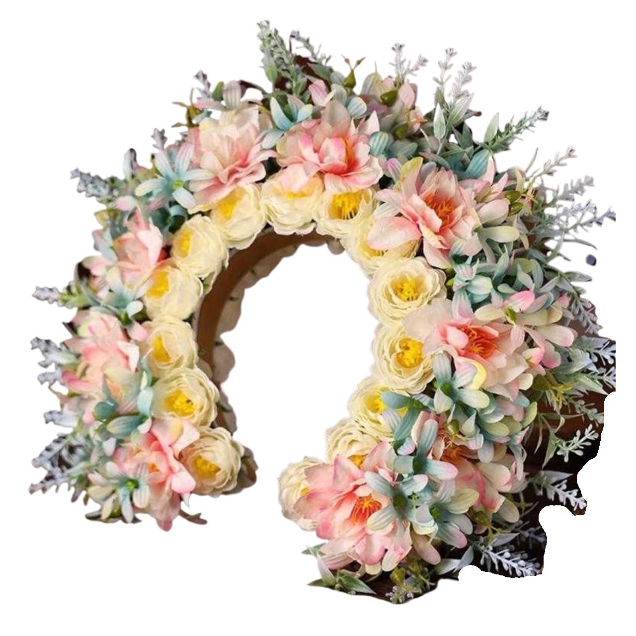 Blumenkranz Haare Braut-Seidenblumen-Stirnband, handgefertigt, dreidimensionaler großer Kranz, Ball, Kopfbedeckung, Hochzeit, Haarschmuck(Color6)