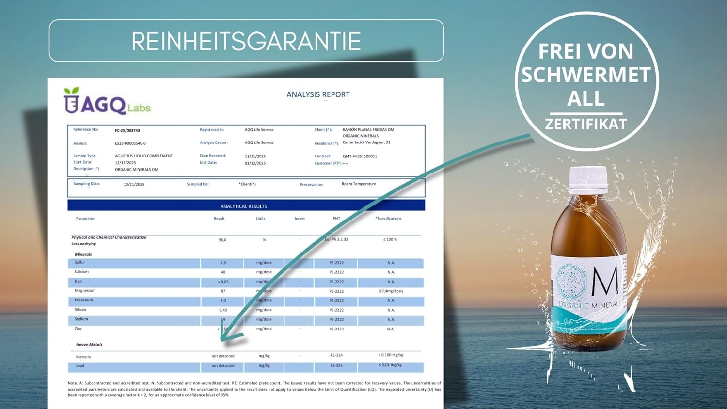 OM Monoatomic Minerals - 250ml | Ormus Liquid Supplement | AGQ Labs Certified - Heavy Metals Free | Advanced Biohacking, Mental Clarity & Brain Function | Conscious Luxury