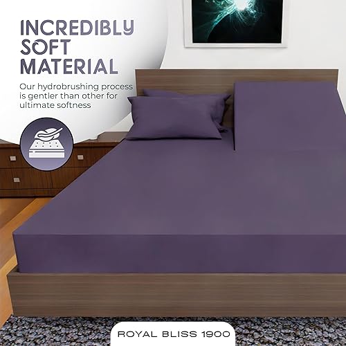 Miniatura 4 de Juego de sábanas King Size con cabecera dividida flexible superior - Sábanas de cama ultrasuaves de calidad egipcia  Doble cepillado  Bolsillos