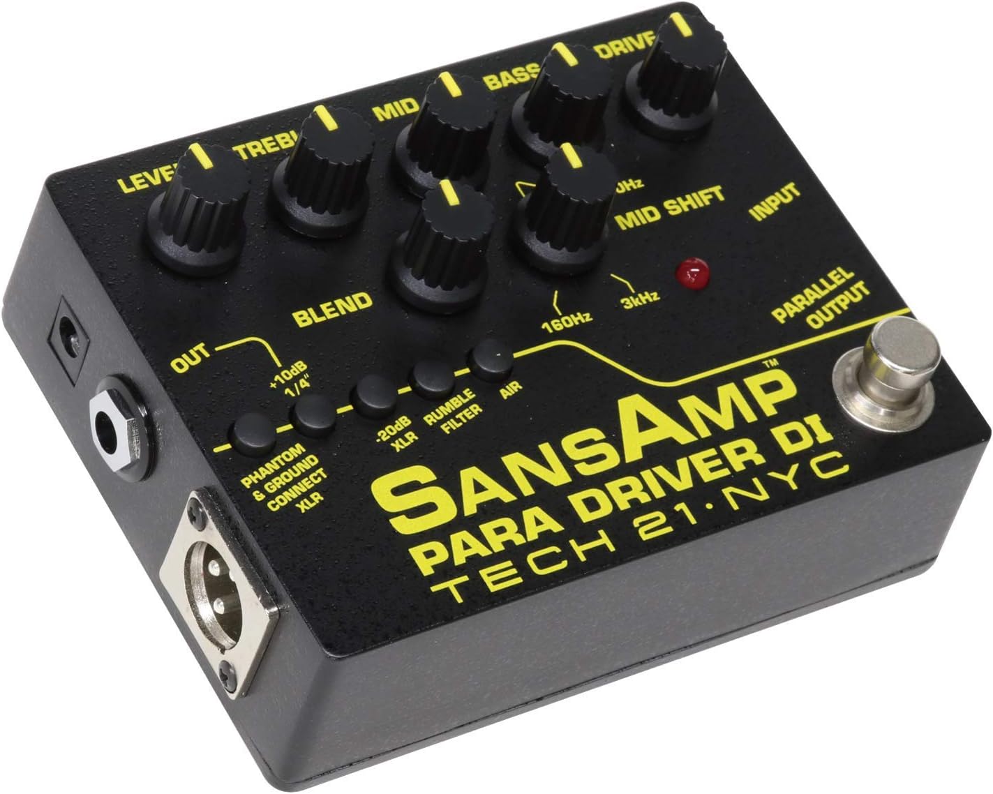 Tech 21 SansAmp Para Driver Di V2 Preamp Pedal Bundle with 3 Patch Cables and Dunlop Variety Pick Pack