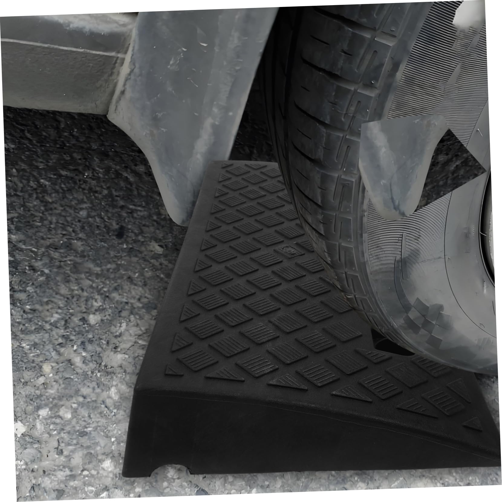 Rampa de Umbral de PVC Negro 11cm, Práctica y Fácil de Limpiar, para Silla de Ruedas, Carrito y Robot Barredor Hogar