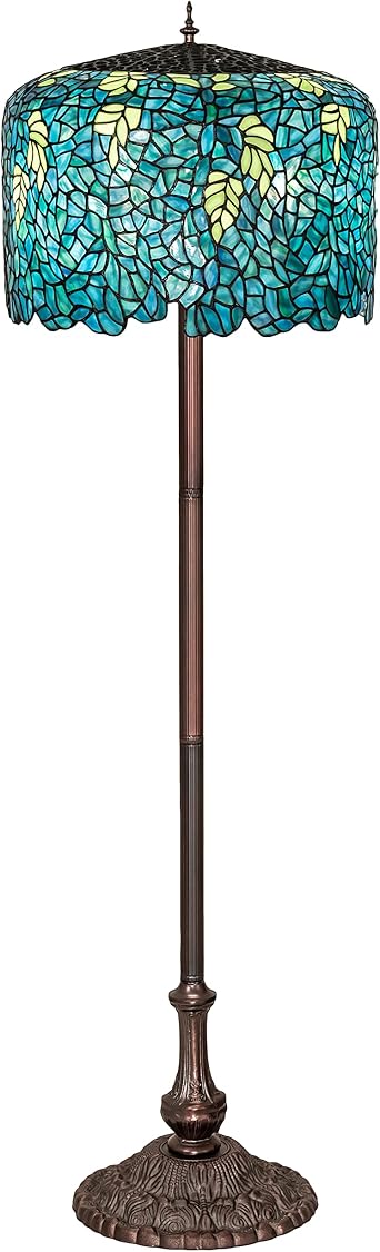 Meyda 62" High Tiffany Wisteria Floor Lamp