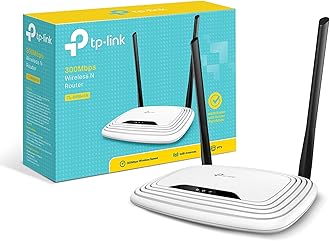 TP-Link N300 Wireless Extender, Wi-Fi Router (TL-WR841N) - 2 x 5dBi High Power Antennas, Supports Access Point, WISP, Up to 300Mbps