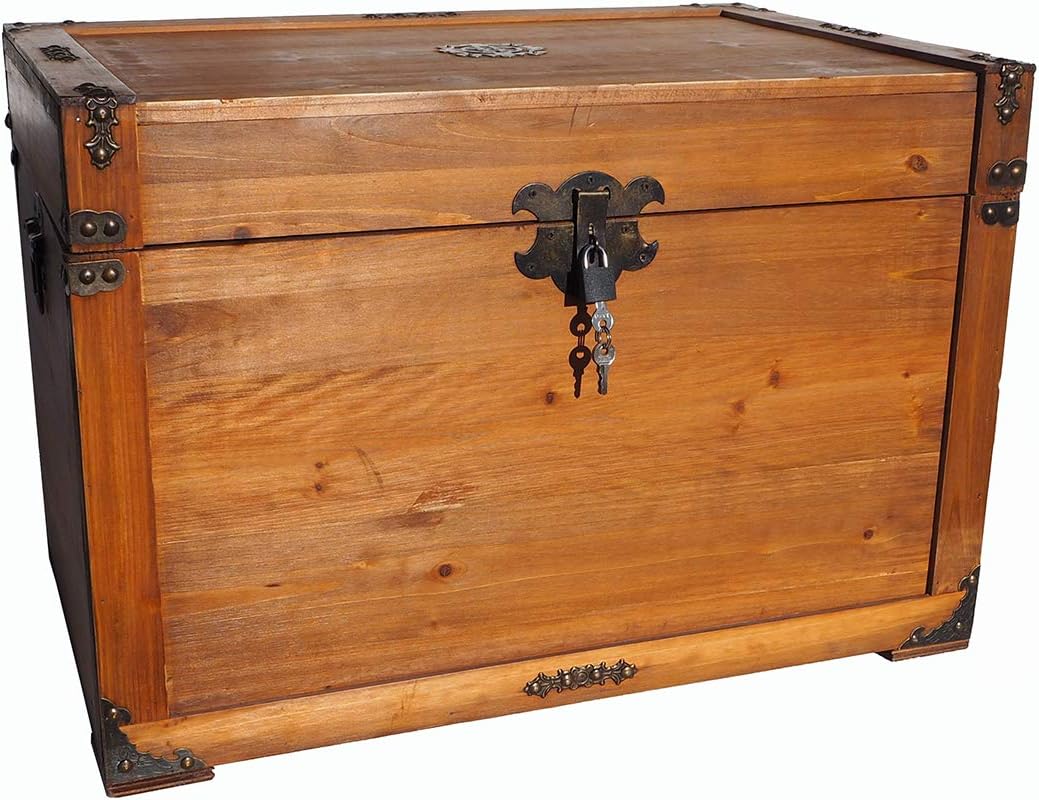 MYBOXES Treasure Chest Pirate Chest Gift Box Size 60 x 40 x 41 cm