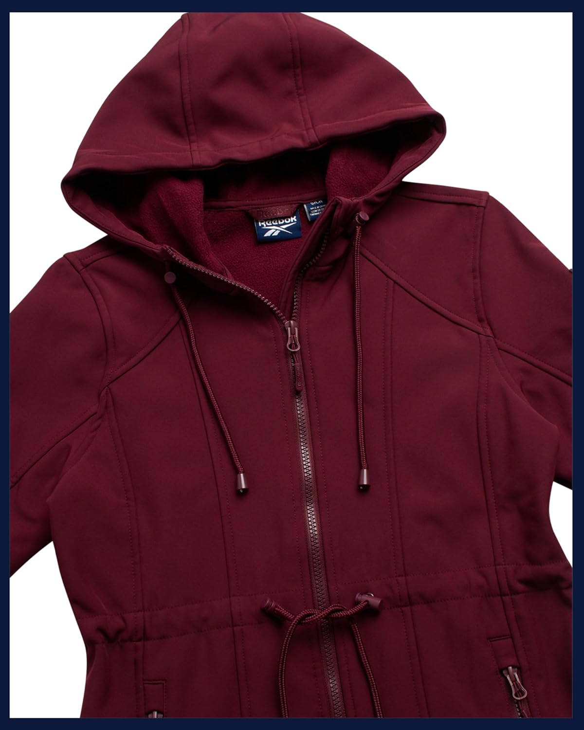 Reebok Womens Soft Shell Jacket - Lightweight Polar Fleece Lined Zip Up Hooded Jackets for Women Perfect for Fall Weather - Image 6